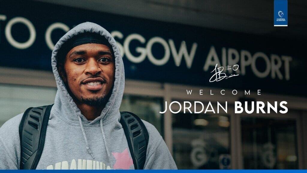 Jordan Burns at Glasgow Airport, new Caledonia Gladiators player arrival.