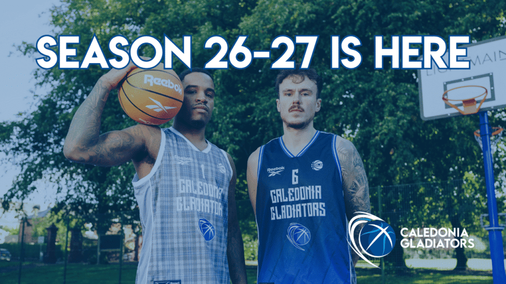2 basketball players looking at camera